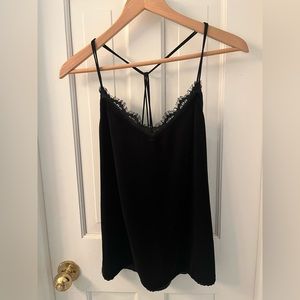 Abercrombie & Fitch Black Velvet Tank Size Small
